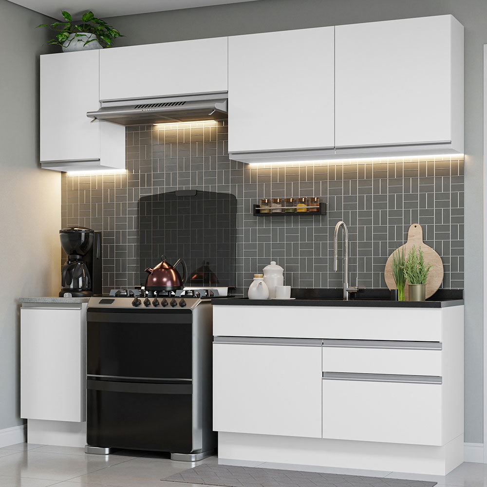 Combo completo de Cocina 240cm Blanco Glamy 07