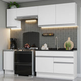 Combo completo de Cocina 240cm Blanco Glamy 07