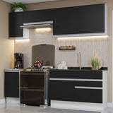 Combo completo de Cocina Madesa Glamy 240cm Blanco/Negro 07