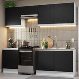 Combo completo de Cocina Madesa Glamy 240cm Blanco/Negro 09