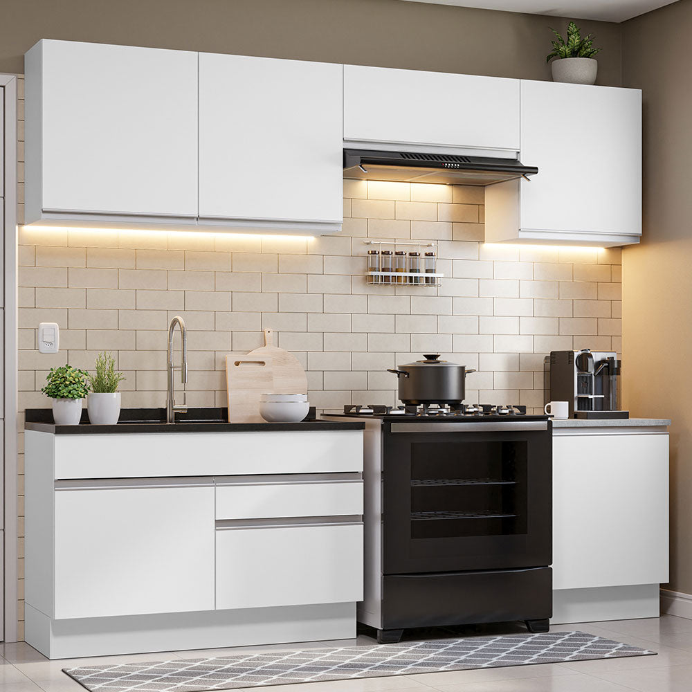 Combo completo de Cocina 260cm Blanco Glamy 04