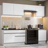 Combo completo de Cocina 260cm Blanco Glamy 04