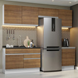 Combo completo de Cocina Glamy Madesa Blanco/Marrón 260cm