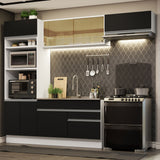 Combo completo de Cocina Madesa Glamy 270cm Blanco/Negro 11