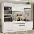 Combo completo de Cocina 270 cm 9 Puertas 2 Cajones Sin Mesada Blanco Glamy Madesa