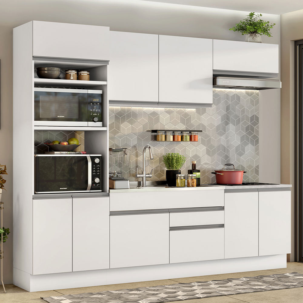Combo completo de Cocina 270cm Blanco Glamy 13
