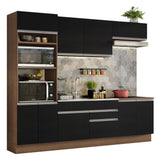 Combo completo de Cocina Madesa Glamy 270cm Marrón/Negro 13
