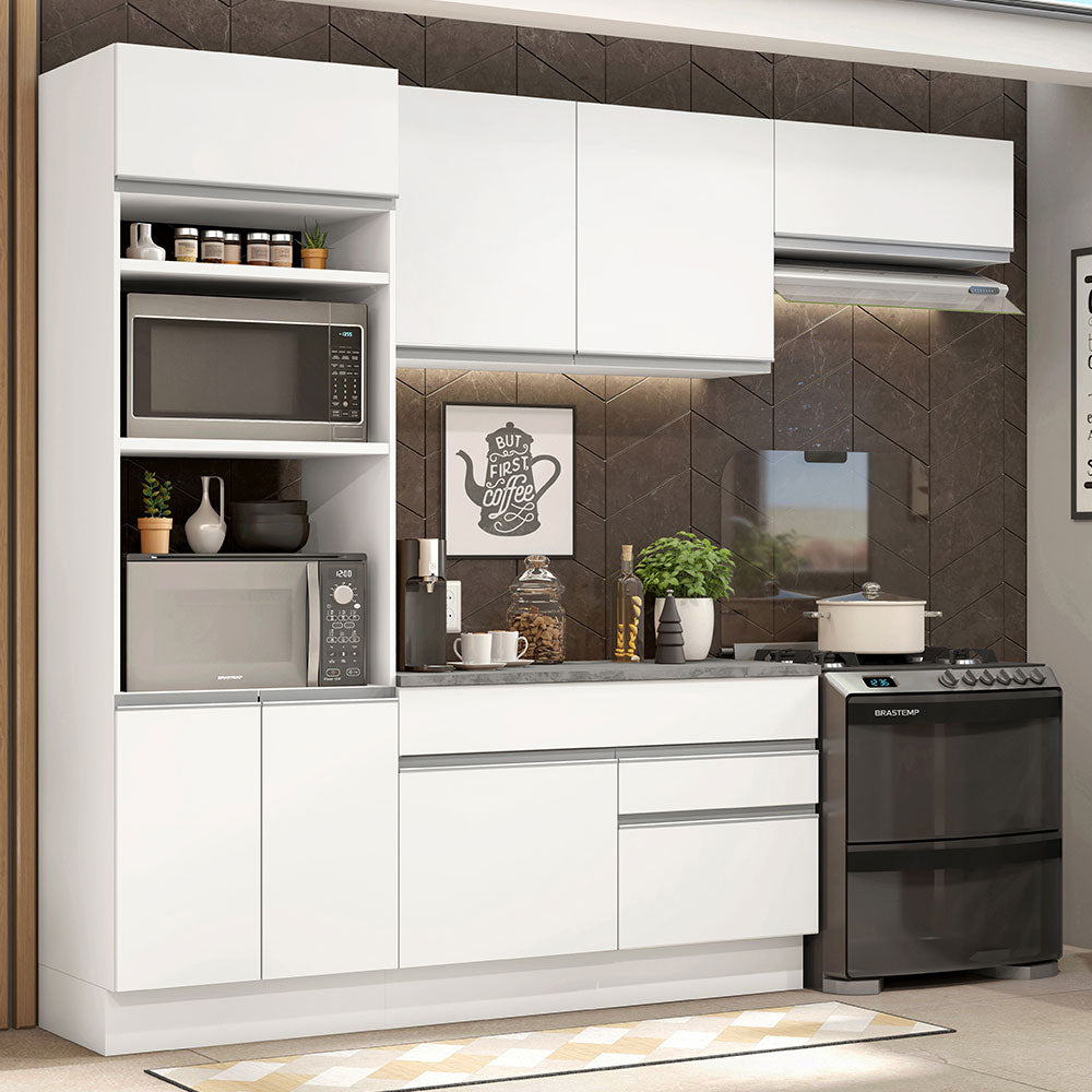 Combo completo de Cocina 270cm Blanco Glamy 14