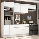 Combo completo de Cocina 270cm Blanco Glamy 14