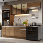 Combo completo de Cocina 270 cm Marrón Glamy Madesa