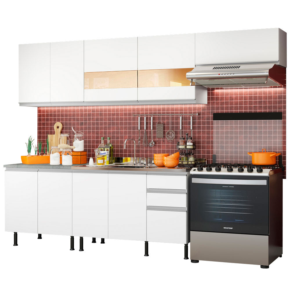 Combo completo de Cocina Madesa Mariana 03SR Blanco