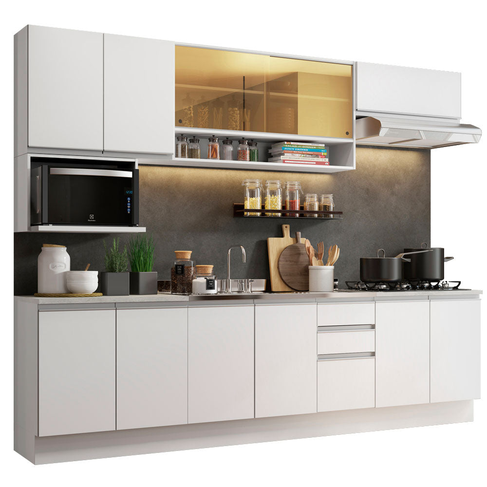Combo completo de Cocina 280cm Genova Madesa 04 - Blanco
