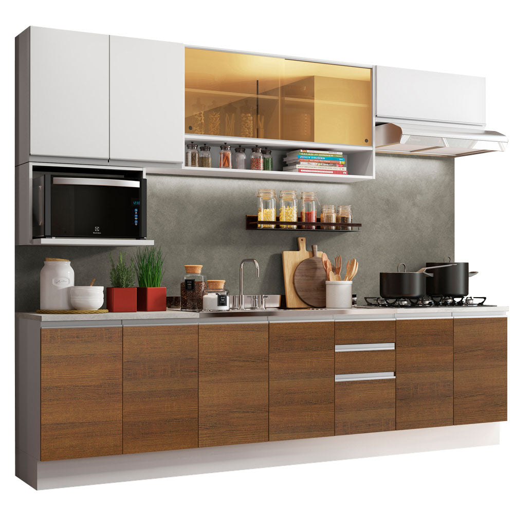 Combo completo de Cocina 280cm Genova Madesa 04 - Blanco