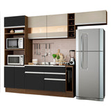 Combo completo de Cocina Madesa Glamy 290cm Marrón/Negro/Crema 03