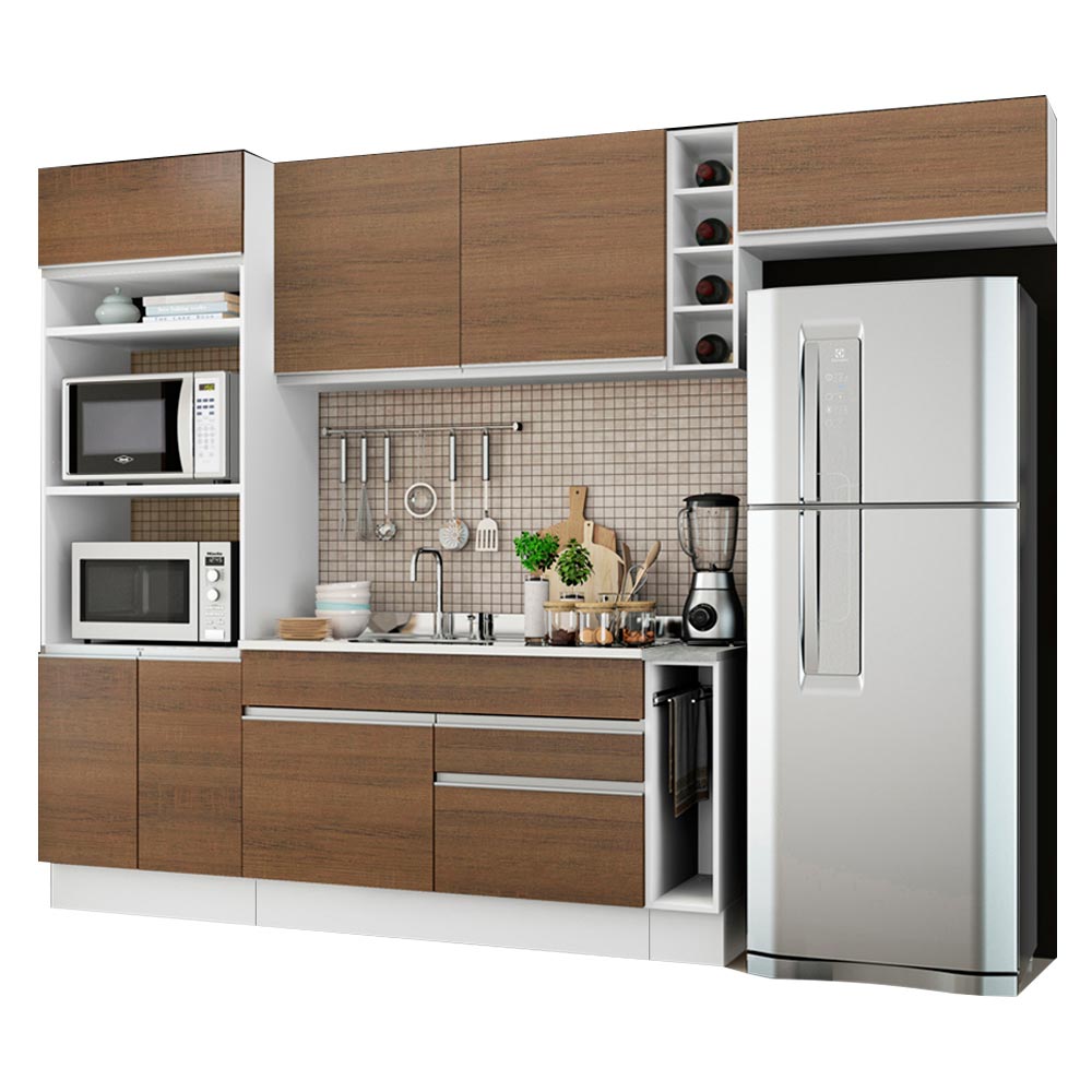 Combo completo de Cocina Madesa Glamy 290cm BM 01