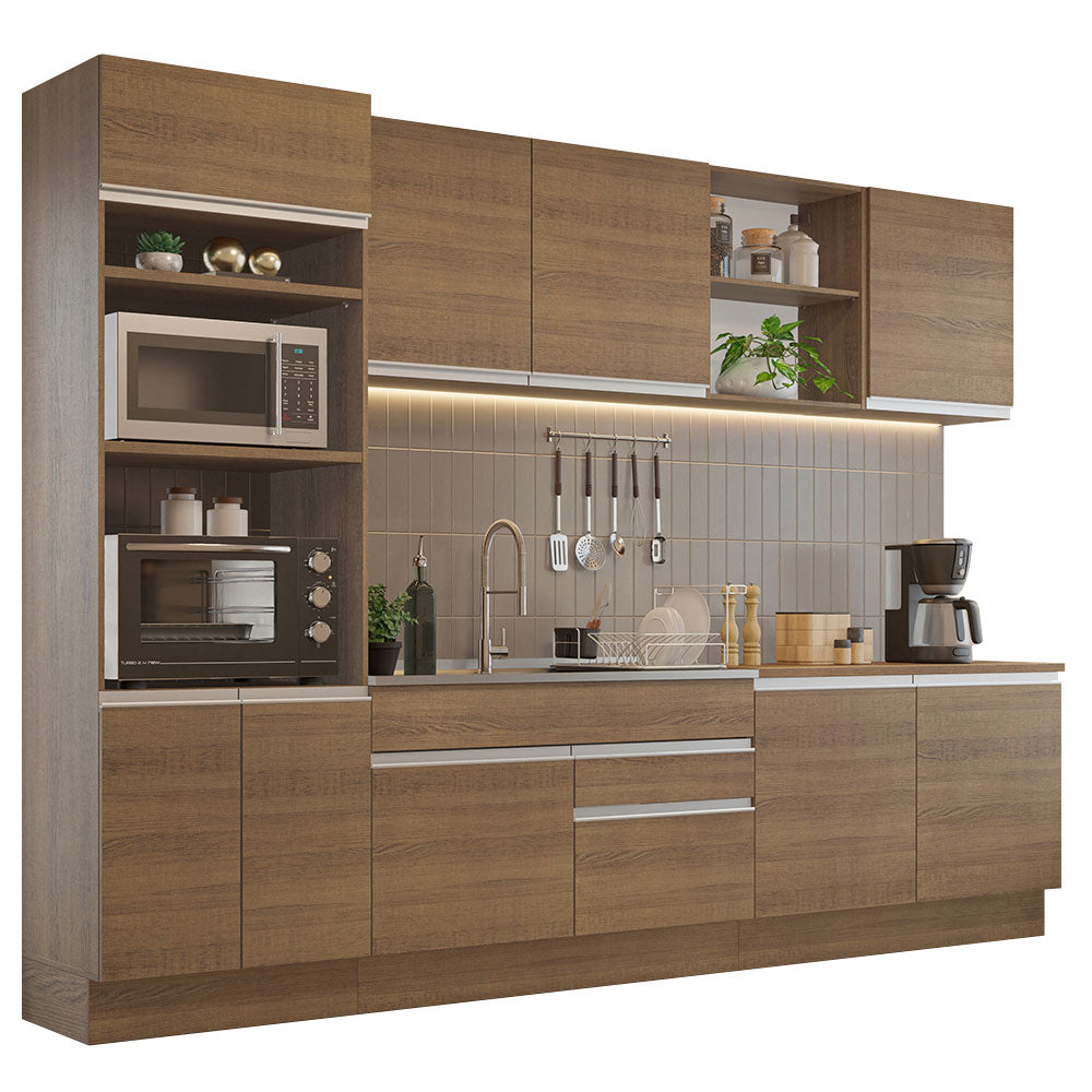 Combo completo de Cocina 310cm Marrón Glamy Madesa 02