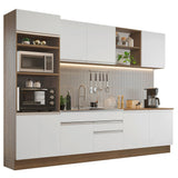Combo completo de Cocina 310cm Marrón/Blanco Glamy Madesa 02