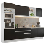 Combo completo de Cocina Madesa Glamy 310cm Blanco/Negro 02