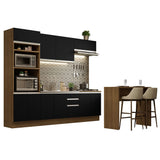 Combo completo de Cocina Madesa Glamy 315cm Marrón/Negro 02