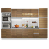 Combo completo de Cocina Madesa 330cm OlimBacha 02 - Blanco/Marrón