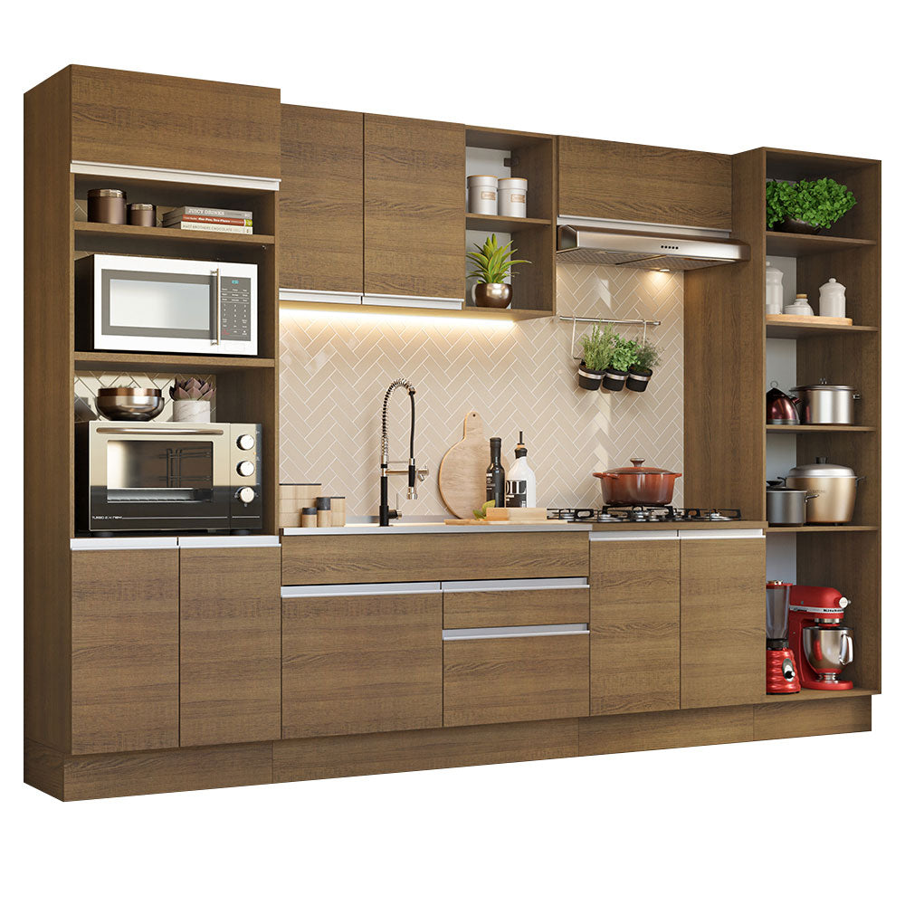 Combo completo de Cocina 330cm Marrón Glamy Madesa 03