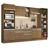 Combo completo de Cocina 330cm Marrón Glamy Madesa 03