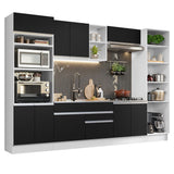 Combo completo de Cocina Madesa Glamy 330cm Blanco/Negro 03