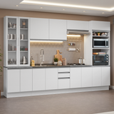 Combo completo de Cocina con Cristalero 340 cm Madesa Glamy BB 01