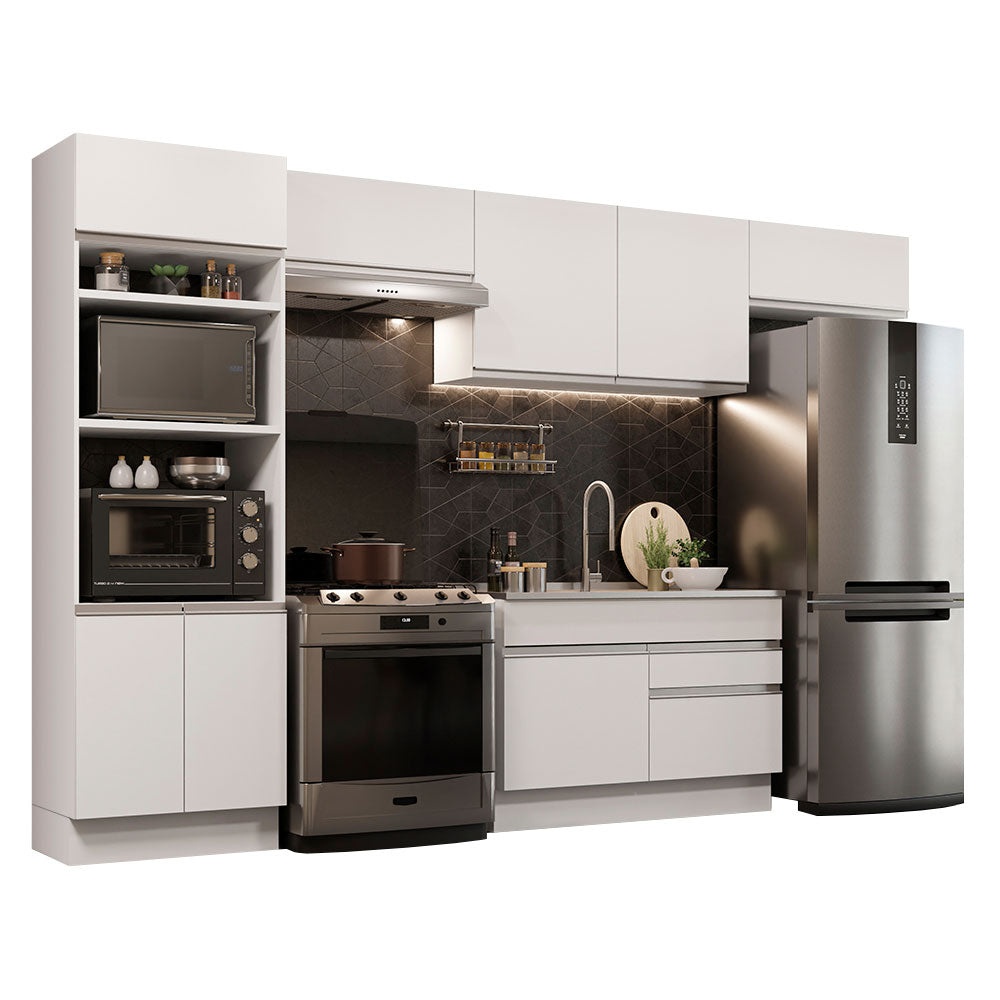 Combo completo de Cocina Madesa 350cm Glamy 01 - Blanco