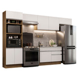 Combo completo de Cocina Madesa Glamy 350cm Blanco/Negro 01