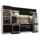 Combo completo de Cocina Madesa Glamy 350cm Marrón/Negro 01
