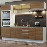 Combo Completo de Cocina 100% MDF 270 cm Blanco/Marrón Acordes Madesa 07
