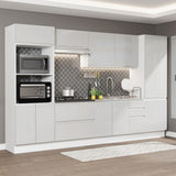 Combo Completo de Cocina 100% MDF 330 cm Frentes Blanco Brillante Acordes Madesa 05