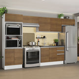 Combo Completo de Cocina 100% MDF 350 cm Marrón/Blanco Acordes Madesa 01