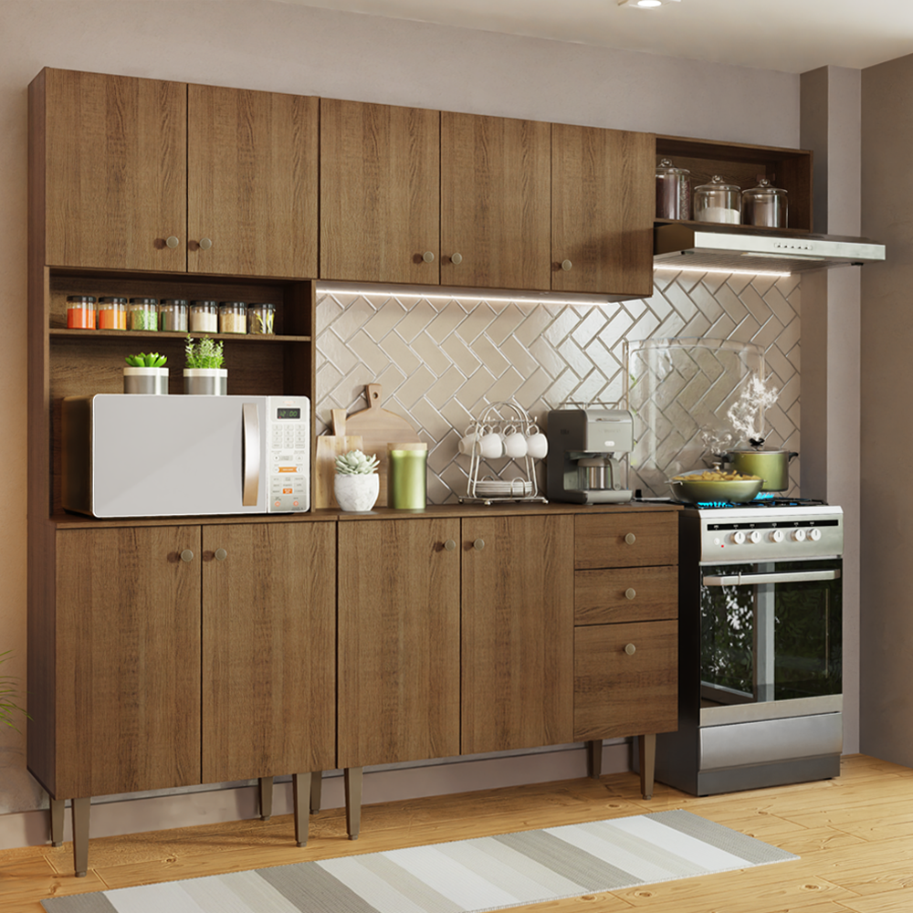Combo completo de Cocina Madesa Gourmet 235cm MM 01