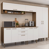 Combo completo de Cocina 245 cm Marrón/Blanco Lille Madesa 01