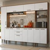 Combo completo de Cocina 265 cm Marrón/Blanco Lille Madesa 01