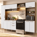 Combo completo de Cocina 265 cm Marrón/Blanco Lille Madesa