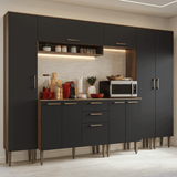 Combo completo de Cocina 285 cm Marrón/Negro Lille Madesa 01