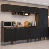 Combo completo de Cocina 305 cm Marrón/Negro Lille Madesa 01