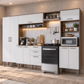 Combo completo de Cocina 305 cm Marrón/Blanco Lille Madesa