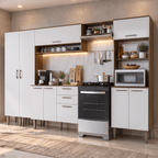Combo completo de Cocina 305 cm Marrón/Blanco Lille Madesa