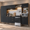 Combo completo de Cocina 305 cm Marrón/Negro Lille Madesa