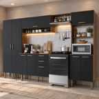 Combo completo de Cocina 305 cm Marrón/Negro Lille Madesa