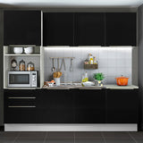 Combo completo de Cocina 240cm Blanco/Negro Lux Madesa 03