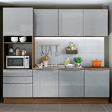 Combo completo de Cocina 240cm Marrón/Gris Lux Madesa 03