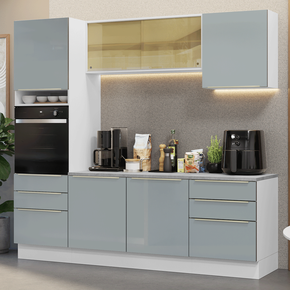 Combo completo de Cocina Madesa Lux 240cm BG 08