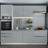 Combo completo de Cocina 260cm Blanco/Gris Lux Madesa 01