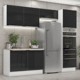 Combo completo de Cocina 260cm Blanco/Negro Lux Madesa 05