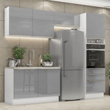 Combo completo de Cocina 260cm Blanco/Gris Lux Madesa 05